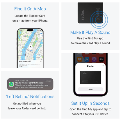 Radar® Tracker Card